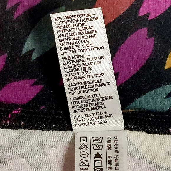 American Apparel printed black long-sleeved bodysuit, M, NWOT - Picture 4 of 6